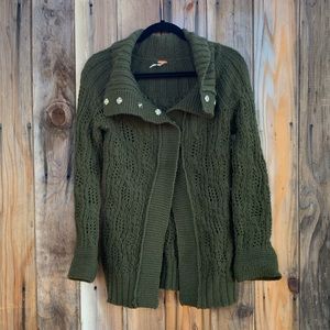 Free People Knitted Cowl Neckline Long Cardigan